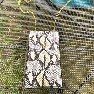 CALVIN KLEIN Crossbody Phone and Credit Card Snakeskin Bag